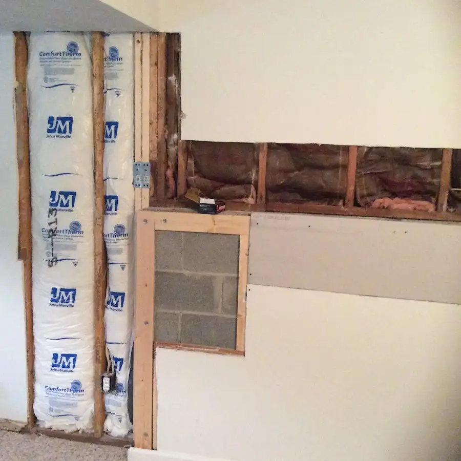 Wall insulation replacement during Contents Cleaning & Restoration in Fortuna